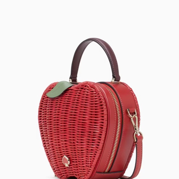 πHPπKate spade honeycrisp apple wicker purse - Picture 3 of 3